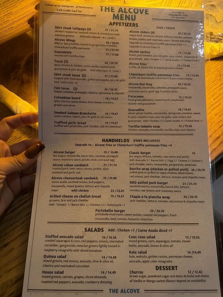 The Alcove Menu image 1