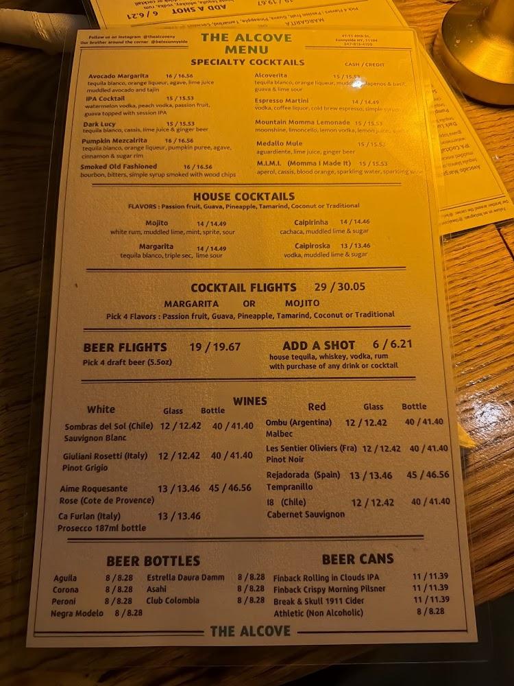 The Alcove Menu image 3